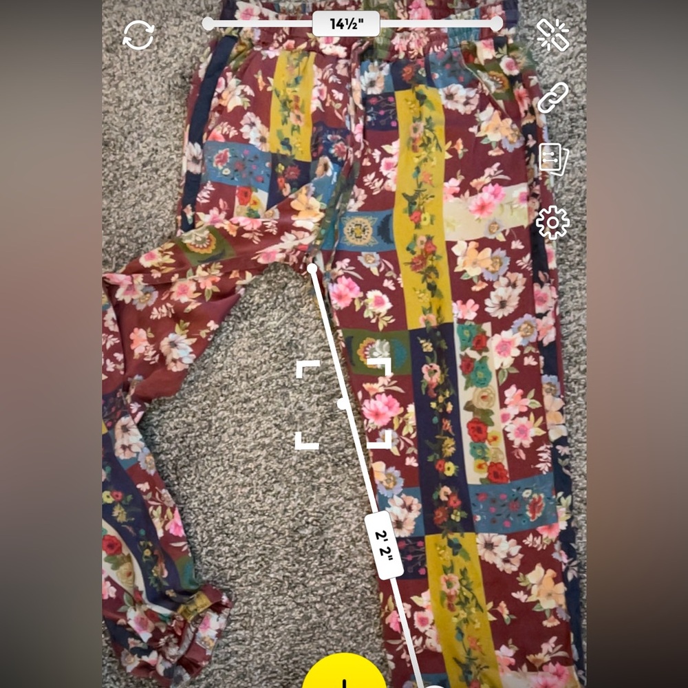 Johnny Was Laurie Presley Pant Mixed Print Silk Satin Jogger S #19 - Picture 11 of 11